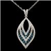 Image 1 : 14K White Gold 1.16ctw Diamond Pendant