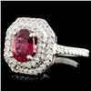 Image 2 : 14K Gold 1.33ct Tourmaline & 0.64ctw Diamond Ring