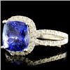 Image 2 : 18K Gold 3.38ct Tanzanite & 0.44ctw Diamond Ring