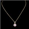 Image 2 : 14K Gold 0.60ct Spinel & 0.16ctw Diamond Pendant