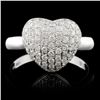 Image 1 : 14K White Gold 0.56ctw Diamond Ring