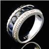 Image 3 : 14K White Gold 2.02ct Sapphire & 0.13ctw Diamond R
