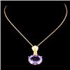 Image 2 : 14K Gold 6.45ct Amethyst Pendant