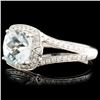 Image 2 : 14K Gold 1.43ct Aquamarine & 0.33ctw Diamond Ring