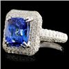 Image 2 : 18K Gold 2.99ct Tanzanite & 1.13ctw Diamond Ring
