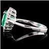 Image 3 : 18K White Gold 1.33ct Emerald & 0.44ct Diamond Rin