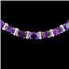 Image 2 : 14K Gold 61.00ctw Amethyst & 2.63ctw Diam Necklace