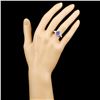 Image 4 : 18K Gold 2.36ct Tanzanite & 0.50ctw Diamond Ring