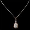Image 2 : 14K White Gold 1.26ctw Fancy Color Diamond Pendant