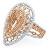 Image 2 : 14K Gold 5.00ct Morganite & 0.75ct Diamond Ring