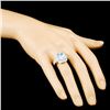 Image 3 : 14K Gold 3.43ct Aquamarine & 1.30ctw Diamond Ring