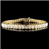 Image 1 : 14K Gold 8.12ctw Diamond Tennis Bracelet