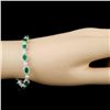 Image 3 : 14K Gold 5.47ct Emerald & 1.83ctw Diamond Bracelet
