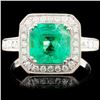 Image 1 : 18K Gold 1.99ct Emerald & 0.75ctw Diamond Ring