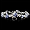 Image 2 : 14K Gold 7.68ctw Sapphire & 1.89ctw Diamond Bracel