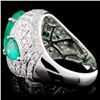 Image 3 : 18K Gold 5.07ct Emerald & 2.52ct Diamond Ring