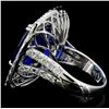 Image 4 : 18K White Gold 17.88ct Tanzanite & 4.24ct Diamond