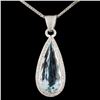 Image 1 : 14K Gold 5.00ct Aquamarine & 0.25ctw Diamond Penda