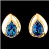 Image 1 : 18K Gold 7.60ct Topaz Earrings
