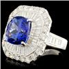 Image 2 : 18K Gold 7.60ct Tanzanite & 3.33ctw Diamond Ring