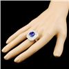 Image 3 : 18K Gold 7.60ct Tanzanite & 3.33ctw Diamond Ring