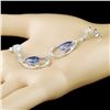Image 2 : 18K Gold 6.53ct Sapphire & 1.79ctw Diamond Earring