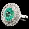 Image 2 : 18K Gold 2.50ct Emerald & 1.79ctw Diamond Ring