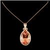 Image 2 : 14K Gold 38.30ct Morganite & 0.80ctw Diamond Penda