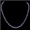 Image 1 : `14k Gold 30.00ct Sapphire & 1.00ct Diamond Neckla