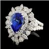 Image 2 : 18K W Gold 3.21ct Tanzanite & 1.99ct Diamond Ring