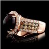 Image 2 : 14K Rose Gold 2.38ct Opal & 1.90ct Diamond Ring