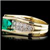 Image 3 : 14K Gold 1.26ct Emerald & 0.50ctw Diamond Ring