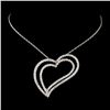 Image 1 : 18K White Gold 1.52ctw Diamond Necklace