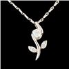 Image 1 : 14K Gold 0.37ctw Diamond Pendant