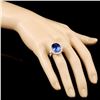 Image 3 : 18K Gold 10.72ct Tanzanite & 0.87ctw Diamond Ring