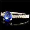 Image 2 : 18K Gold 1.13ct Sapphire & 0.12ctw Diamond Ring