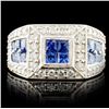 18K Gold 2.11ct Sapphire & 0.74ctw Diamond Ring