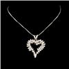 Image 2 : 14K White Gold 1.85ctw Diamond Pendant
