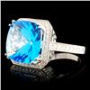 Image 2 : 18K Gold 10.36ctw Topaz & 0.98ctw Diamond Ring