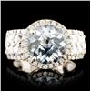 Image 1 : 18K Gold 2.94ctw Aquamarine & 1.17ctw Diamond Ring