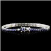 Image 2 : 14K Gold 4.02ct Sapphire & 0.29ctw Diamond Bracele