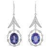 Image 1 : 14K Gold 9.00ct Tanzanite & .50ct Diamond Earrings