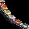 Image 2 : 14k Gold 12.00ct Sapphire & 0.50ct Diamond Bracel