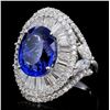 Image 3 : 18K Gold 7.26ct Tanzanite & 3.00 Diamond Ring