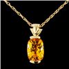 Image 1 : 14K Gold 1.80ctw Topaz Pendant