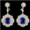 Image 1 : 18K Gold 16.98ct Tanzanite & 4.55ctw Diamond Earri
