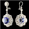 Image 2 : 18K Gold 16.98ct Tanzanite & 4.55ctw Diamond Earri