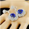 Image 3 : 18K Gold 16.98ct Tanzanite & 4.55ctw Diamond Earri