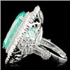 Image 3 : 18K Gold 25.70ct Emerald & 6.94ctw Diamond Ring