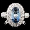 Image 1 : 18K Gold 2.48ct Sapphire & 1.68ct Diamond Ring
